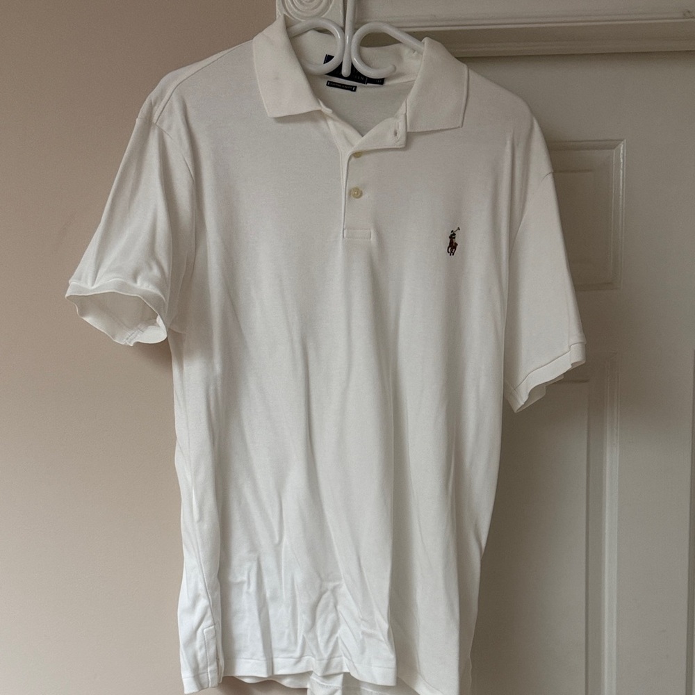 Polo by Ralph Lauren White Short-Sleeve Polo with Embroidered Pony